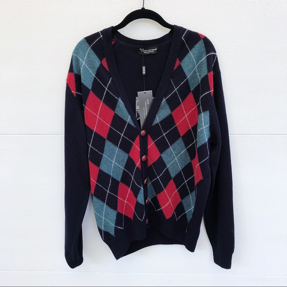 Hawick Knitwear Argyle Cardigan